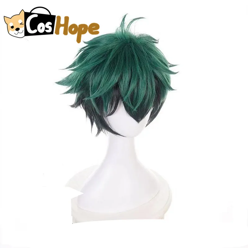 Парик для косплея дэку Izuku Midoriya Моя геройская Академия зеленый аниме
