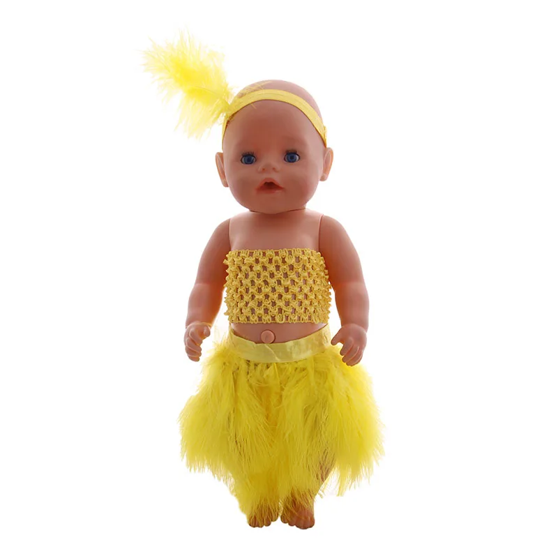 Rebirth Doll Handmade Yellow Dress Clothes Shoes Bag Suitable For 18 Inch And 43 Cm Newborn Russian Girl Toy | Игрушки и хобби