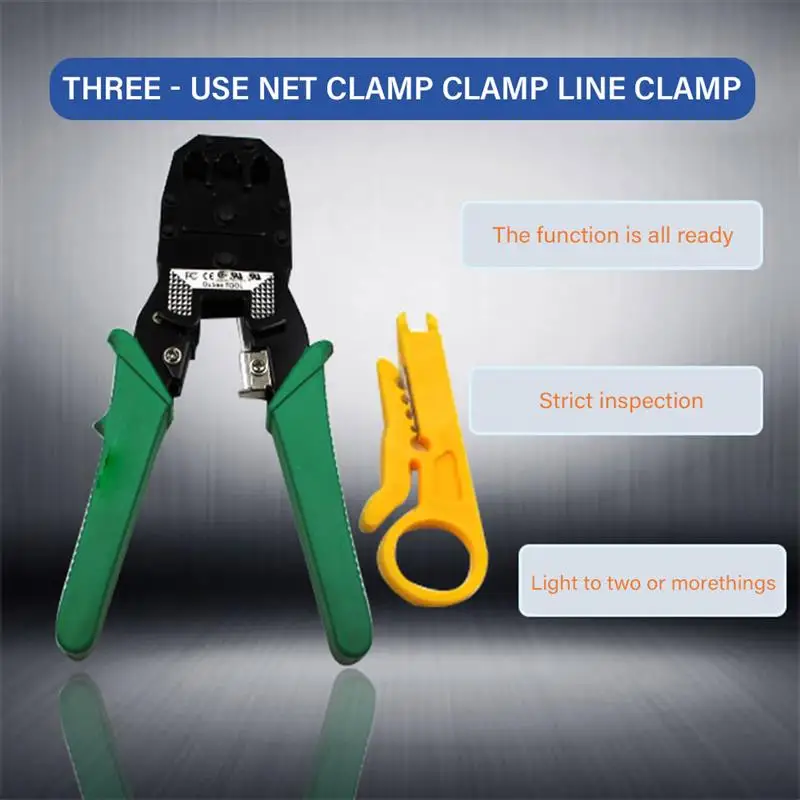 Трехцелевые сетевые плоскогубцы с кристальной головкой для сетевого кабеля