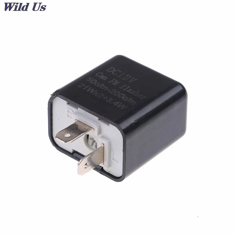 

1Pc Adjustable Frequency Square Flashing LED Flasher Motorcycle LED Lights Turn Signal Indicator 12V Flash Relay Universal