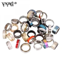 50pcsbag stainless steel finger ring men women jewelry luxury special surprise gift random style size rings