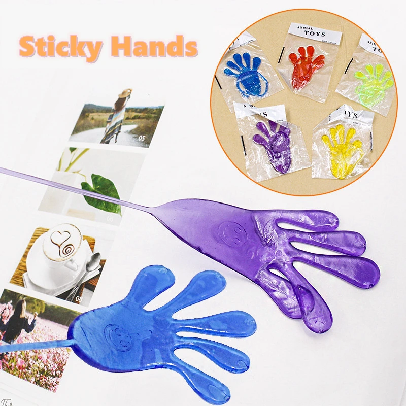 

Classic Sticky Hands Palm Toys Funny Gadgets Practical Jokes Squishy Party Prank Gifts Novelty Gags Toys For Children Brinquedos