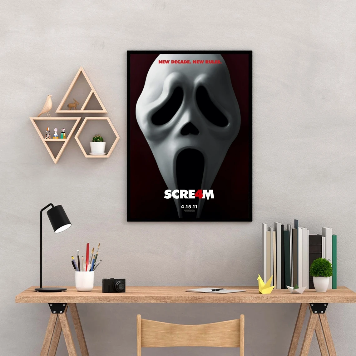 

Scream 4 Movie Cover Poster Art Print Canvas Painting Wall Pictures Living Room Home Decor (No Frame)