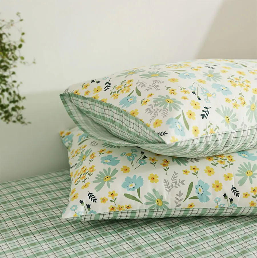 

Vintage flower bedding set girl,cotton twin full queen green blue yellow pastoral home textile bed sheet pillow case quilt cover