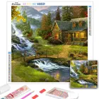 Алмазная 5D Вышивка Дом, картина с квадратными стразами сделай сам, мозаика, украшение для дома, подарок, 2021