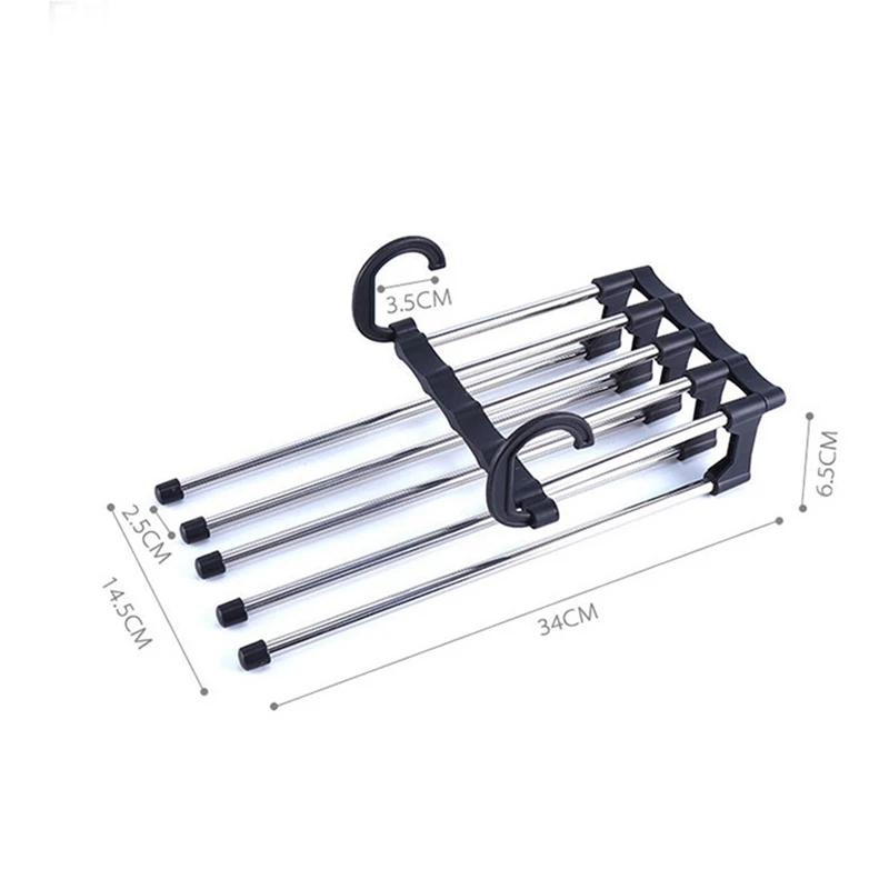 

Multifunctional Portable Foldable Stainless Steel Hanger for Clothes Trousers Coat Storage Organization Space Saving