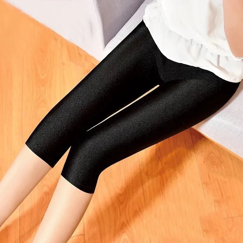 

Summer Shiny Leggings Women Activewear Push Up Tights Workout Sports Capris Sexy Spandex Gym Jogging Fluorescent Color