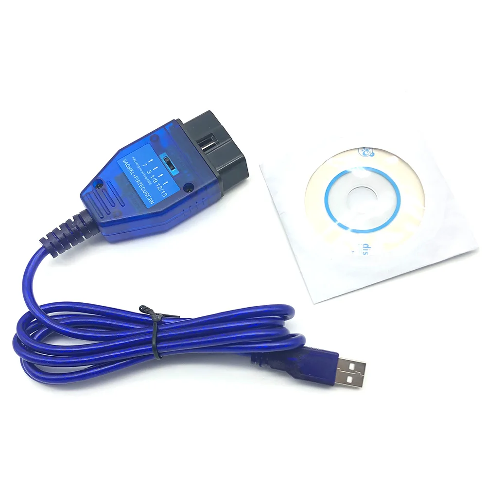 USB кабель KKL VAG COM 409 1 OBD2 OBDII диагностический сканер FTDI FT232RL чип для VW Audi сиденье Skoda