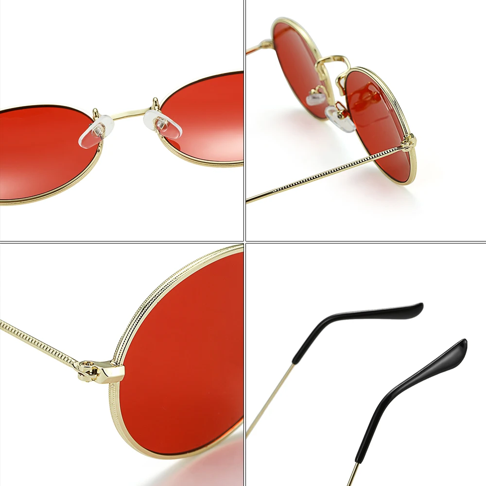 

Fashion Small Metal Frame Oval Women Sunglasses Retro Men's Shades Sun Glasses Unisex Summer Vintage UV400 Eyewear