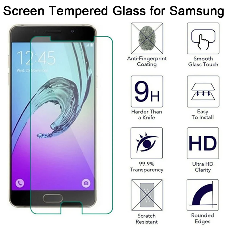 Защитное стекло для Samsung Galaxy J8 2018 J7 J6 J4 Plus J2 Pro закаленное 9H HD на Prime|Защитные стёкла