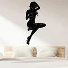 Сексуальная Наклейка на стену с обнаженной женщиной, Виниловая наклейка, декор для пары, украшение для спальни для взрослых, силуэт, домашнее искусство, настенный плакат для ванной комнаты