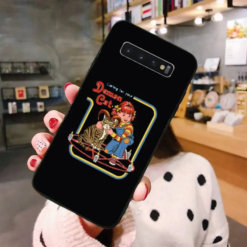 

Funny Halloween Satan Summon Demons Phone Case For Samsung A50 A51 A71 A20E A20S S10 S20 S21 S30 Plus ultra 5G M11 funda shell