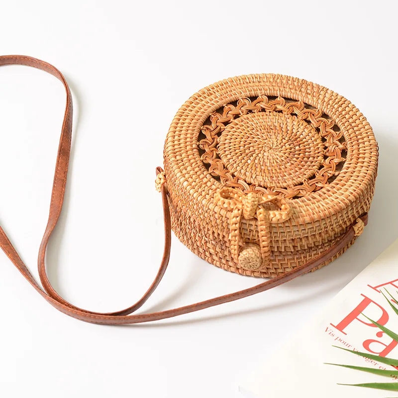 Ротанговая корзина с вырезами ins антикварная художественная ручная плетеная