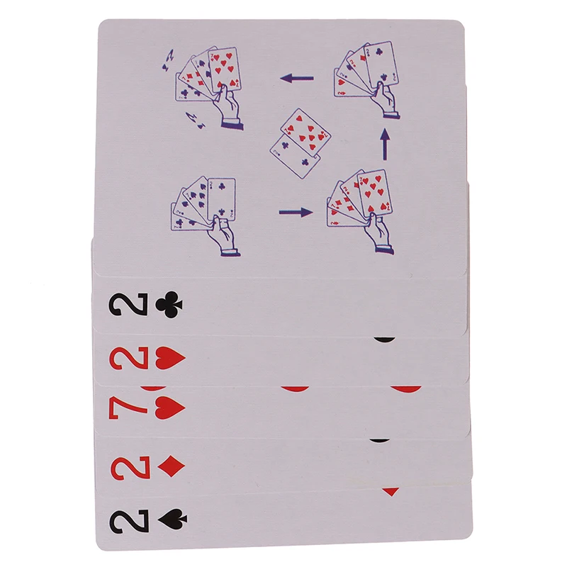 

4 Cards 7 To 2 Transformer Magic Tricks Magic Props Close Up Street Magic Trick Playing Card