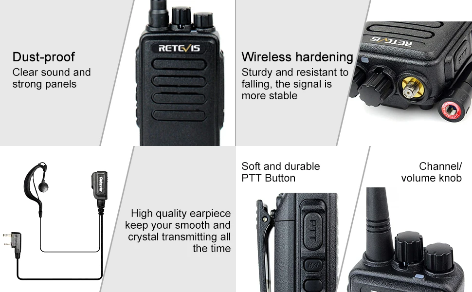10 шт. Высокая мощность Walkie Talkie Retevis RT1 VHF(или UHF) 3000 мАч VOX путешествия/Туризм/Охота дальность 2 способ радио трансивер