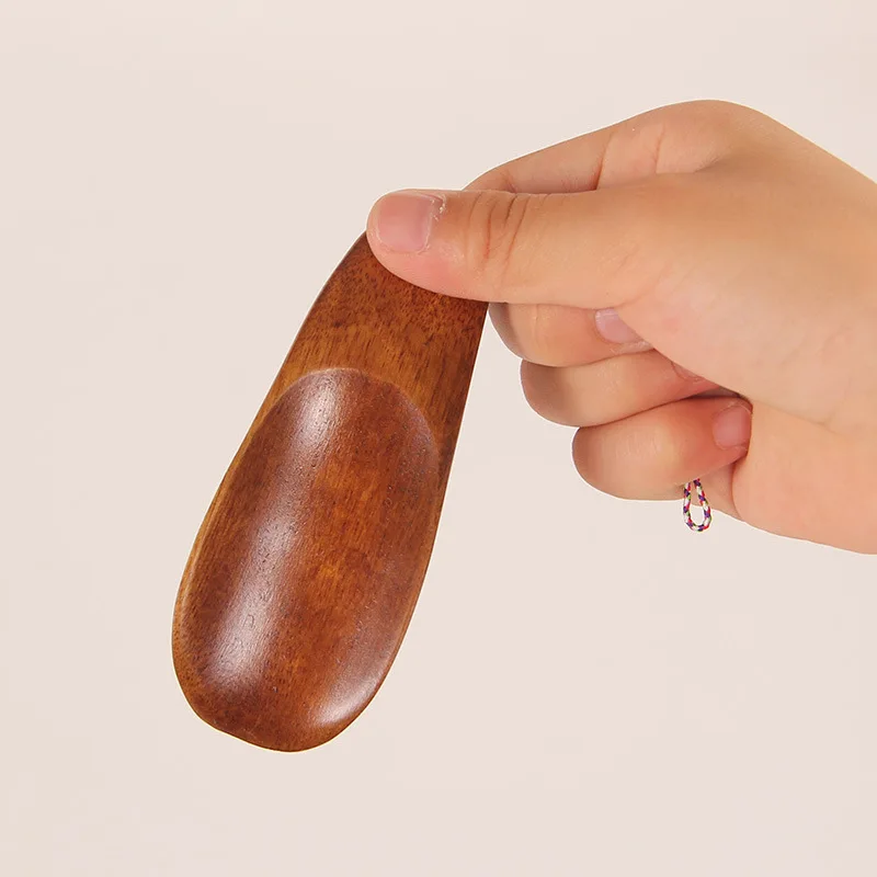 1 шт. унисекс твердой древесины Shoehorn маленький деревянный рожок для обуви Путешествия Портативный Ручка обуви атлет обувь аксессуары