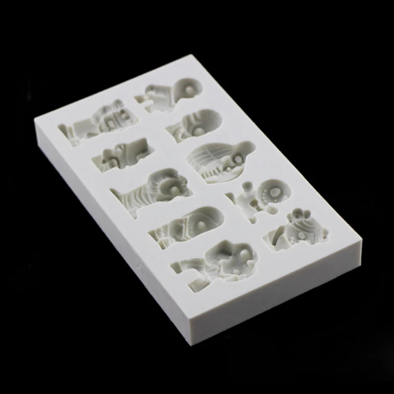 Хэллоуин Череп силиконовые формы для украшения торта инструменты ремесла кексы