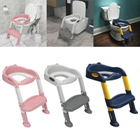 seat with step stool ladder nonslip foldable soft cushion potty chair for toilet training baby child kids
