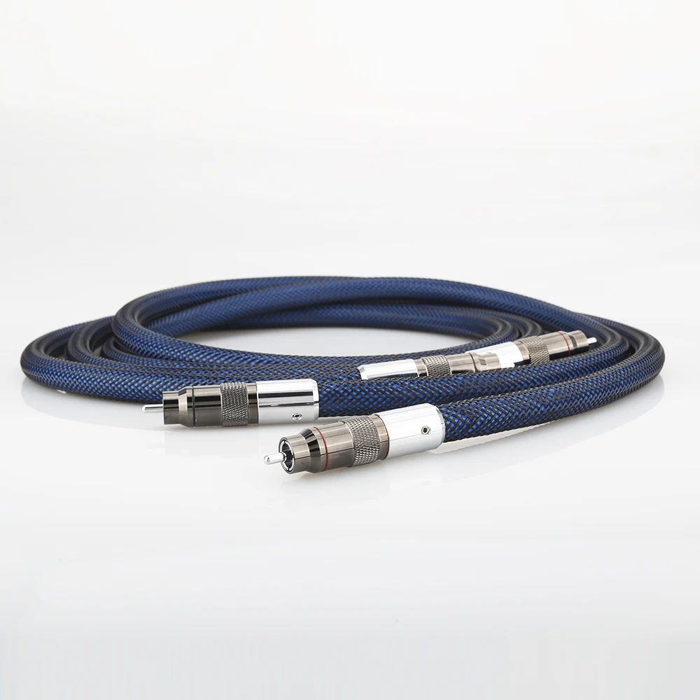 Аудиокабель с посеребренным разъемом RCA Hi Fi аудио аналоговый свинцовый PHONO