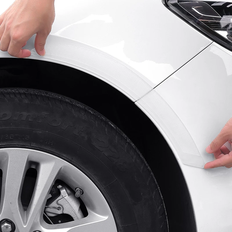 

2/4pc Car Wheel Eyebrow Protector Anti Scratch Rubber Stickers Wheel Arch Mouldings Anti-collision Strips Scuff Plate Universal