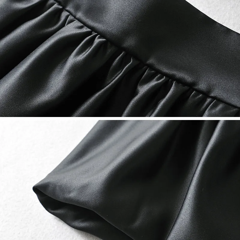 

Elegant Stain Summer Short Skirts Women Fashion Ruffles Loose Mini Skirts High Waist skirts Boho Female ball gown YNZZU YB408