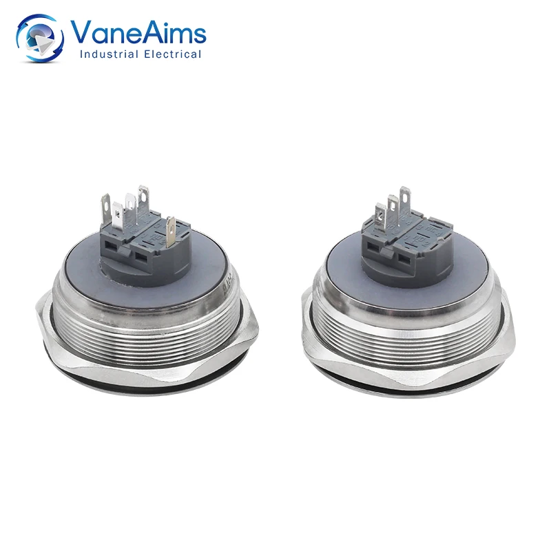 Металлическая кнопка сброса с мгновенной блокировкой переключатель 40 мм со