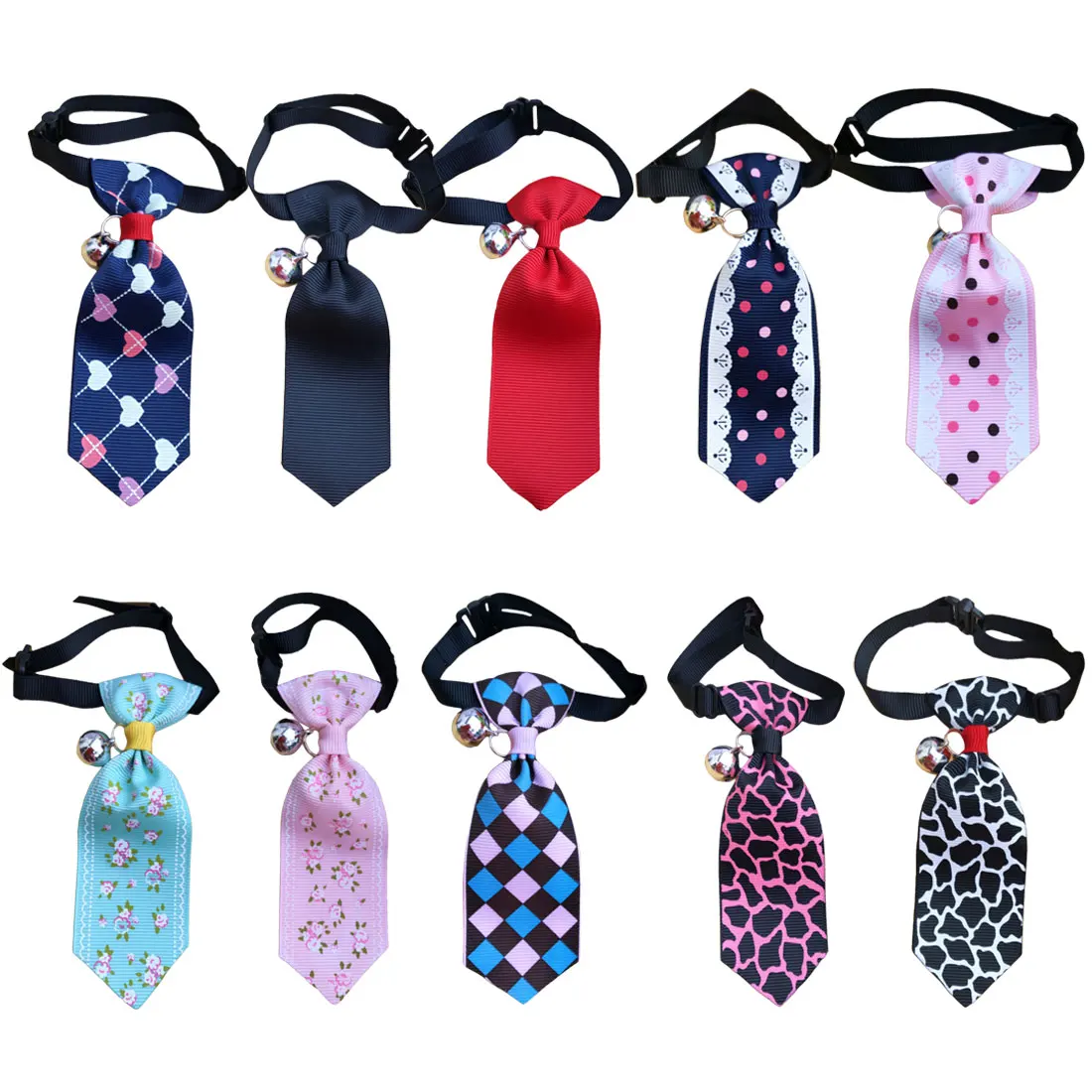 

Adjustable 1 Pc Dog Cat Pet Tie Puppy Toy Grooming Bow Tie with small bell
