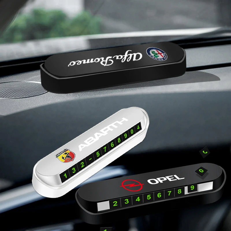 

Car Styling Temporary Parking Card Sticker Phone Number Card For Ford Mustang Explorer FIESTA Focus Shelby GT350 Kuga Fusion