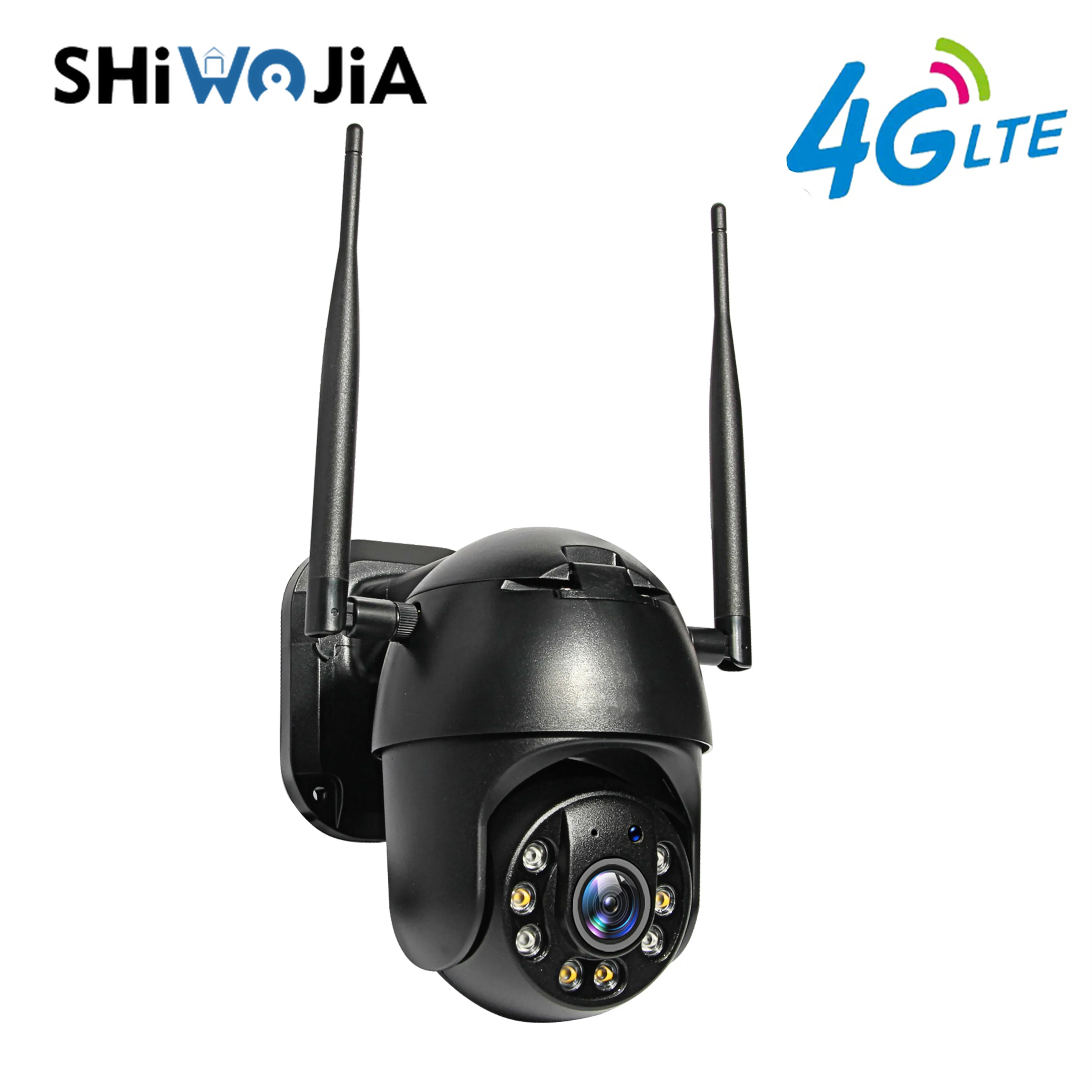 SHIWOJIA 4G сим карты 1080P PoE IP PTZ Камера 2MP 4G/Беспроводной открытый CCTV P2P ИК Ночное