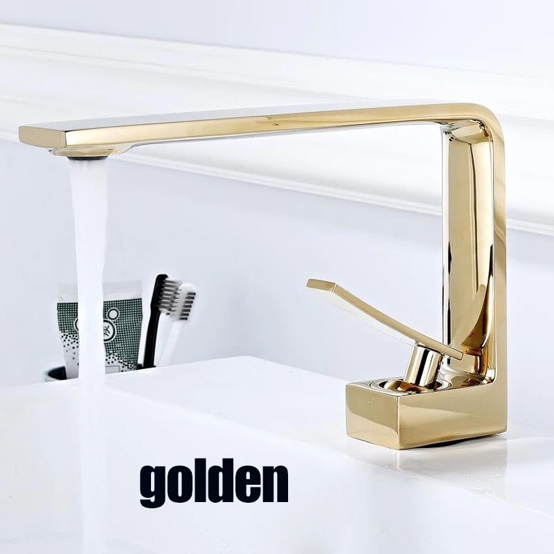 Basin Faucets Black/White Brass Faucet Bathroom Sink Faucet Single Handle Deck Mounted Toilet Hot And Cold Mixer Water Tap