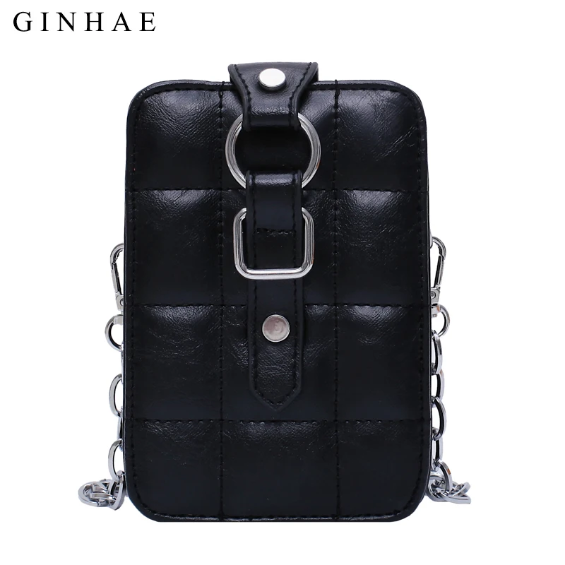 Роскошная кожаная сумка на плечо с цепочкой женский маленький кошелек для