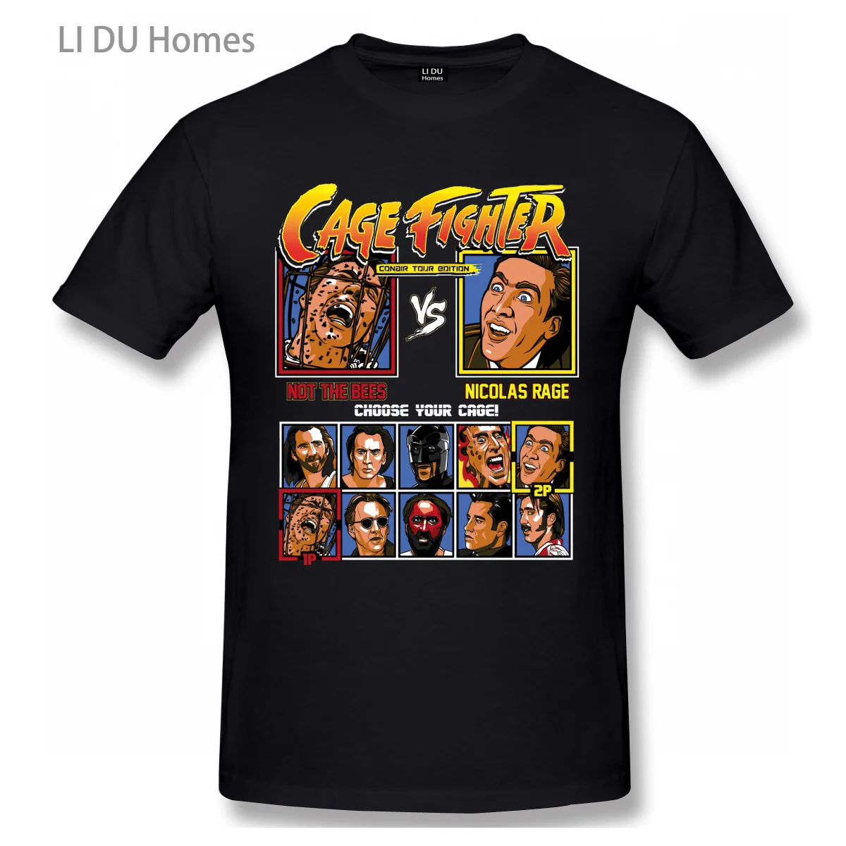 

2021 New Funny T-Shirt Nicolas Cage Fighter - Conair Tour Edition T Shirt Casual Clothes Men Fashion Clothing Cotton Tshirts Tee