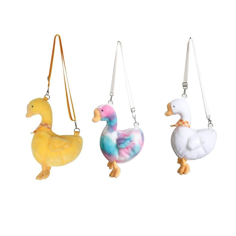 

Plush Duck Messenger Bags Soft Funny Duck Shaped Shoulder Bag Cute Cartoon Doll Crossbody Shoulder Bags for Women