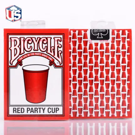 Bicycle Red Plastic Cup Playing Cards Collectible Poker Magic Card Games Tricks Props for Magician | Спорт и развлечения