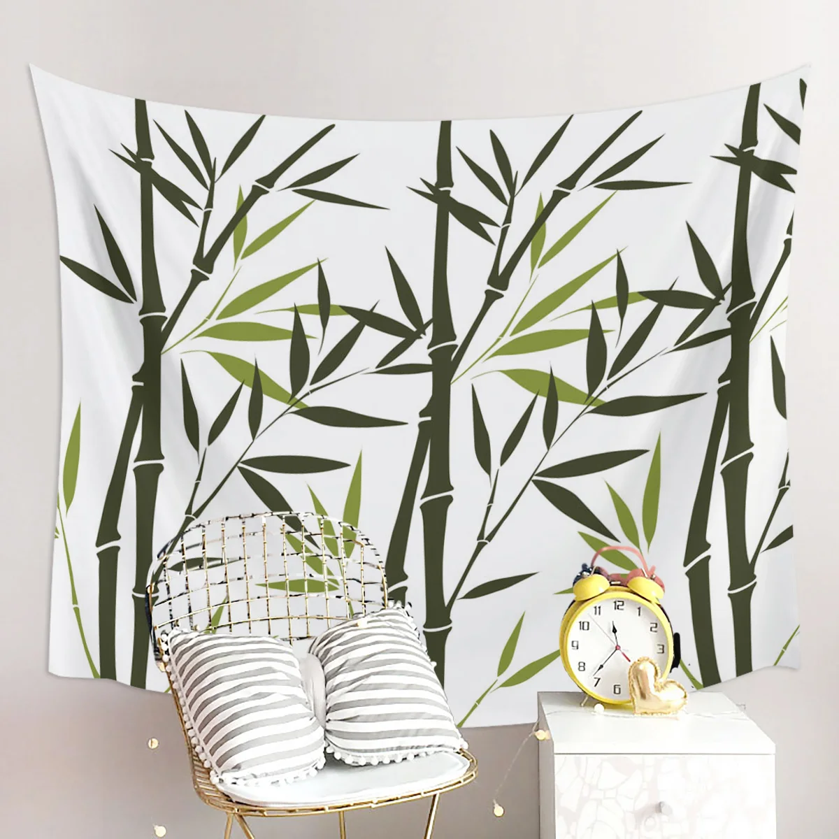 Bamboo Forest Green Plant Branch Tapestry Wall Hanging Family Bedroom Dormitory Decoration | Дом и сад