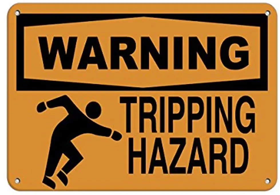 

Warning Sign Warning Tripping Hazard Slip and Trip Warning Signs Road Sign Business Sign Aluminum Metal Aluminum Sign FZDIY98
