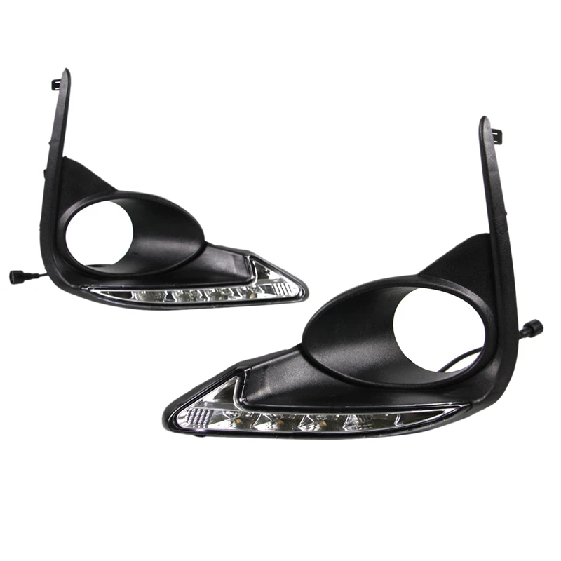 

2Pcs for Toyota Highlander 2018 Car LED Daytime Running Lights Modified Fog Lights Double Color