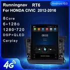 Автомобильная Мультимедийная система, автомагнитола под управлением Android 9,7, с экраном 10,1 дюйма, с видеоплеером, GPS Навигатором, без dvd, для HONDA CIVIC 2012-2015, 2016 RHD, Tesla