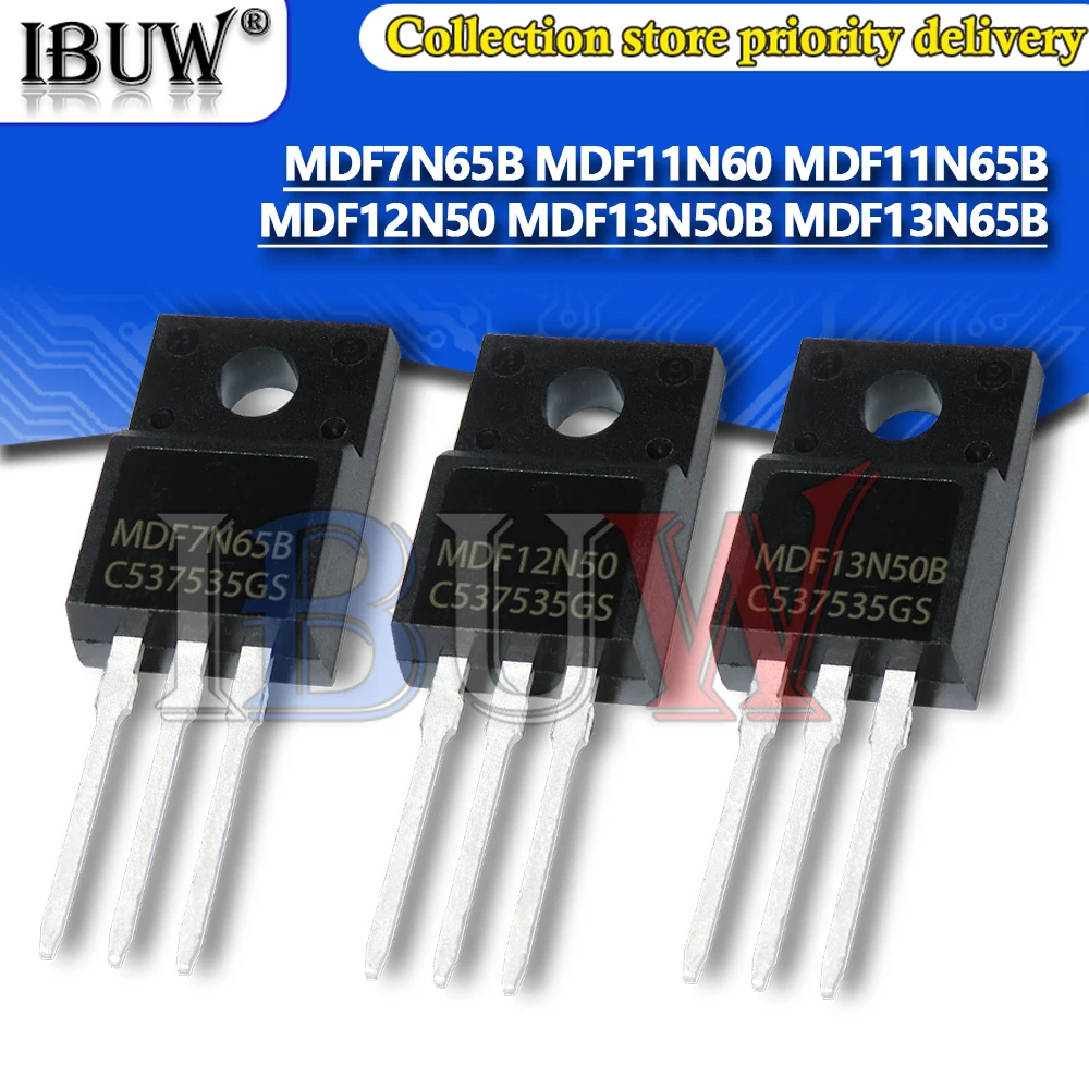 10 шт. MDF7N65B MDF11N60 MDF11N65B MDF12N50 MDF13N50B MDF13N65B MDF18N50 7N65B 11N60 11N65B 12N50 13N50B 18N50 TO220F - купить по