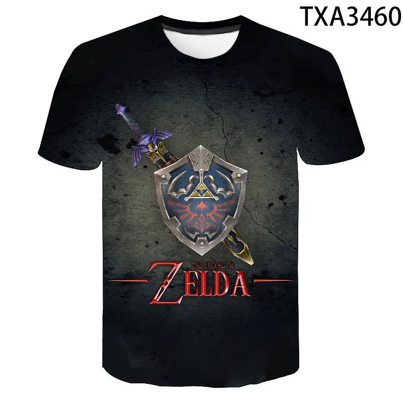 Новинка 2020 летняя футболка для мальчиков и девочек модная уличная одежда Zelda
