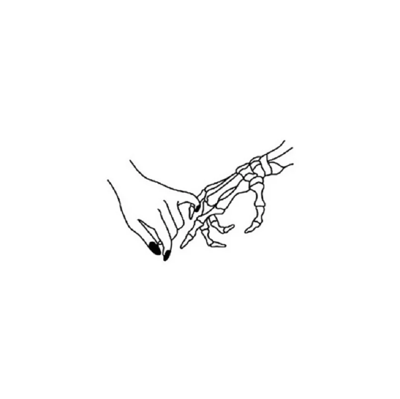 

45MM×30MM tattoo stickers waterproof and durable black and white simple and neutral art trendy cool