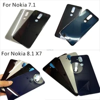 back glass for nokia 7 1 8 1 x7 back battery cover housing case rear cover glass replacement parts