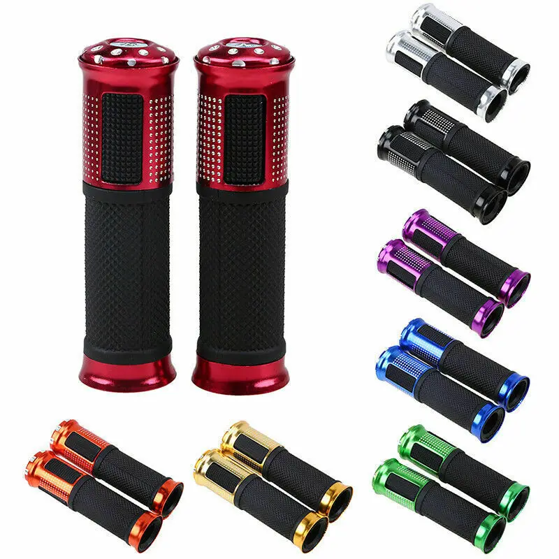 

Motorcycle Universal 7/8" 22mm Handle Bar Hand Grips ATV For Suzuki Kawasaki