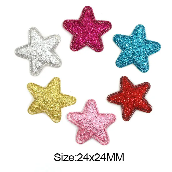 Small Star Mix 50 шт разноцветные нашивки в виде звезд блестящая ткань аппликации из блесток для одежды/детские заколки для волос "сделай сам" аксессуары - Цвет: Small Star Mix