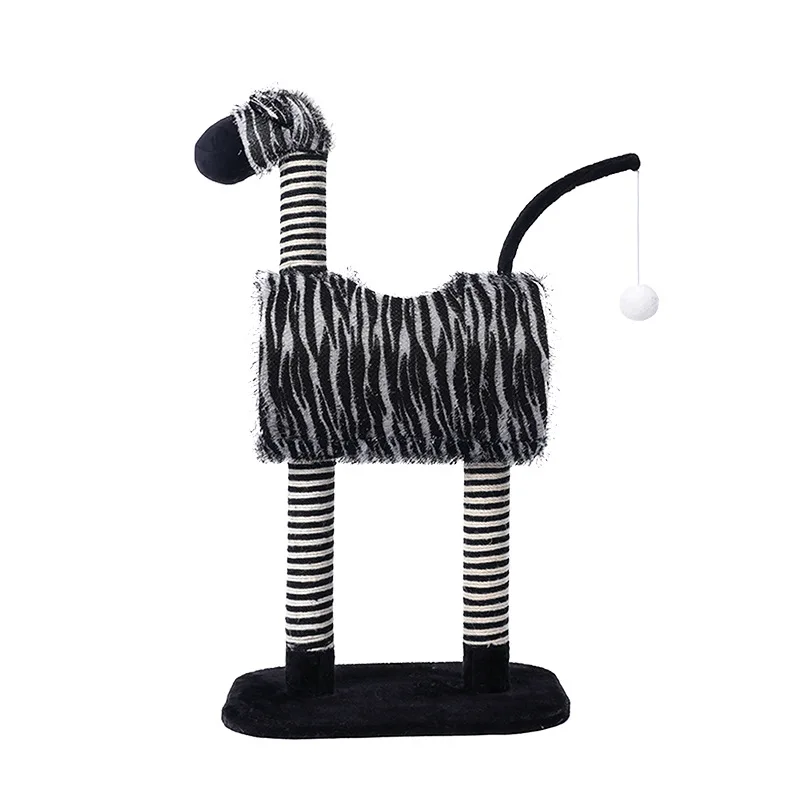 

Four Seasons Universal Cat Climbing Frame Cat Nest Sisal Cat Scratching Board With Nest Simulation Zebra Shape Pet Products