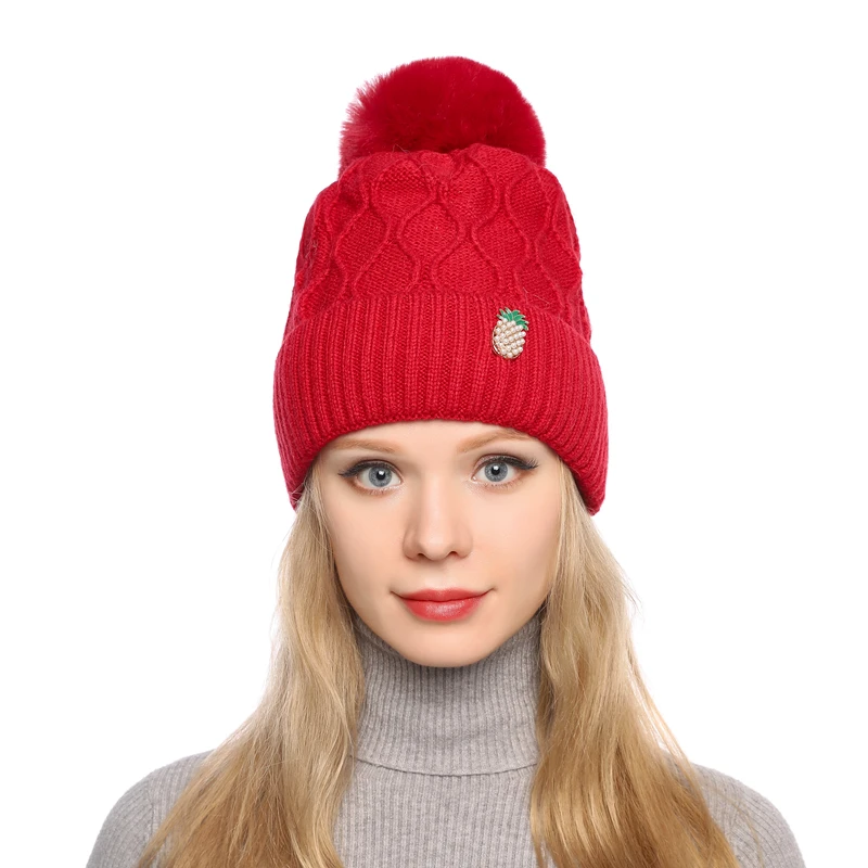 

Новые женские вязаные шапки на осень и зиму, зимняя женская шапка для улицы, теплая и плюшевая вязаная женская шапка