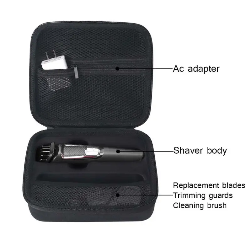 

2020 New Carrying Case Zipper Pouch EVA Travel Bag for Philips Norelco Multigroom Series 3000/5000 Electric Shaver