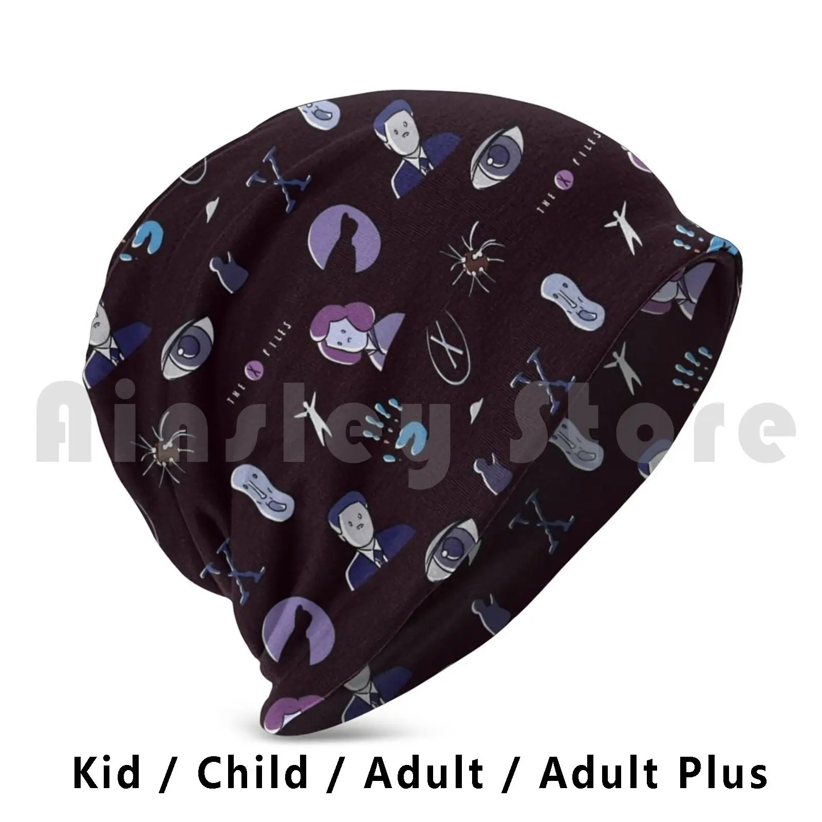 Вязаная шапка с принтом I Want To Believe 1408