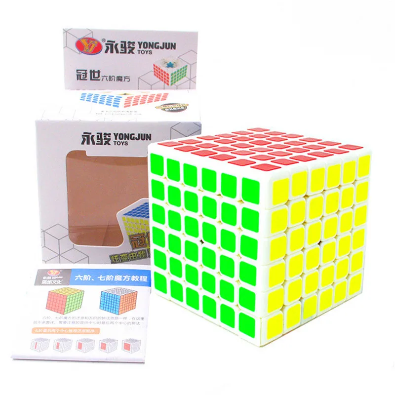 YongJun YJ GuanShi 6x6x6 стикер волшебный куб безопасный АБС пластик обучающий ультра