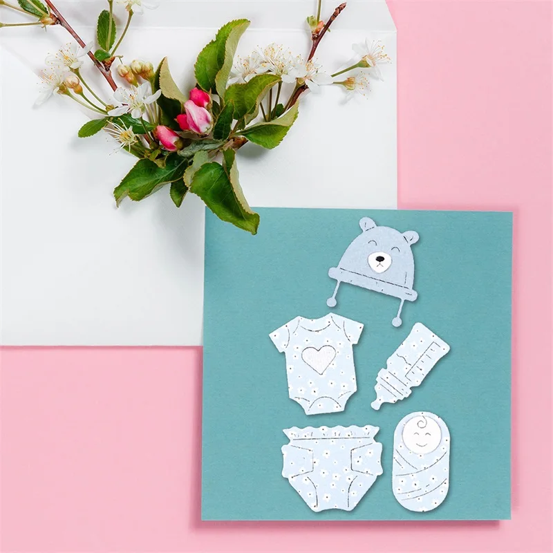 Металлические высечки милая детская одежда осьминог посуда сок стеклянный